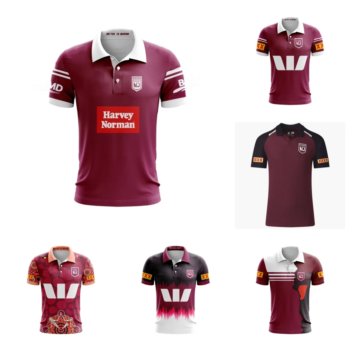 Queensland Maroons State Of Origin 2024 Training Tee -POLO