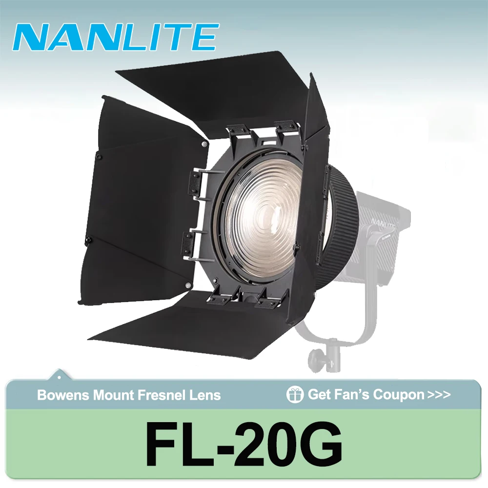 Nanlite FL-20G Fresnel Lens Bowens Mount Photography Light Accessories for Part of Forza FS FC Series Nanlite Light