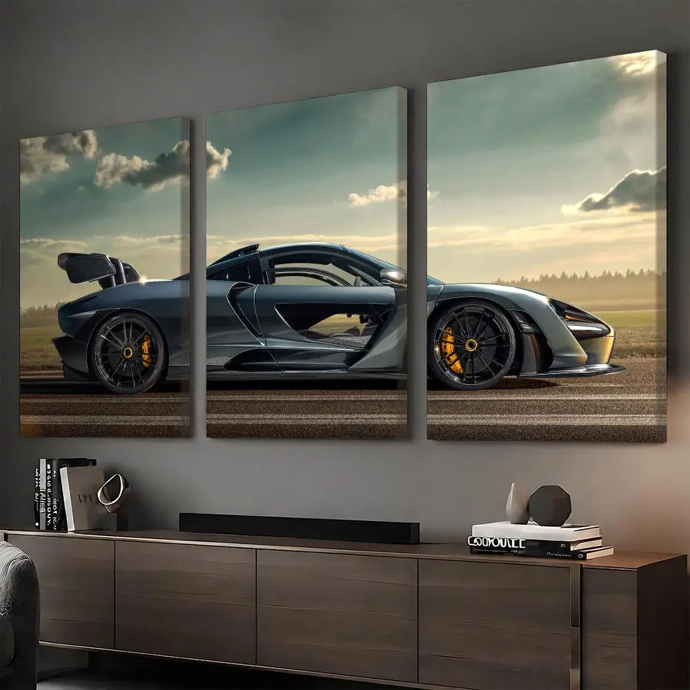 Premium Performance Supercar Framed Wall Painting Canvas Poster Ready to Hang Wall Art for Bedroom Living Room Home Decor Gift