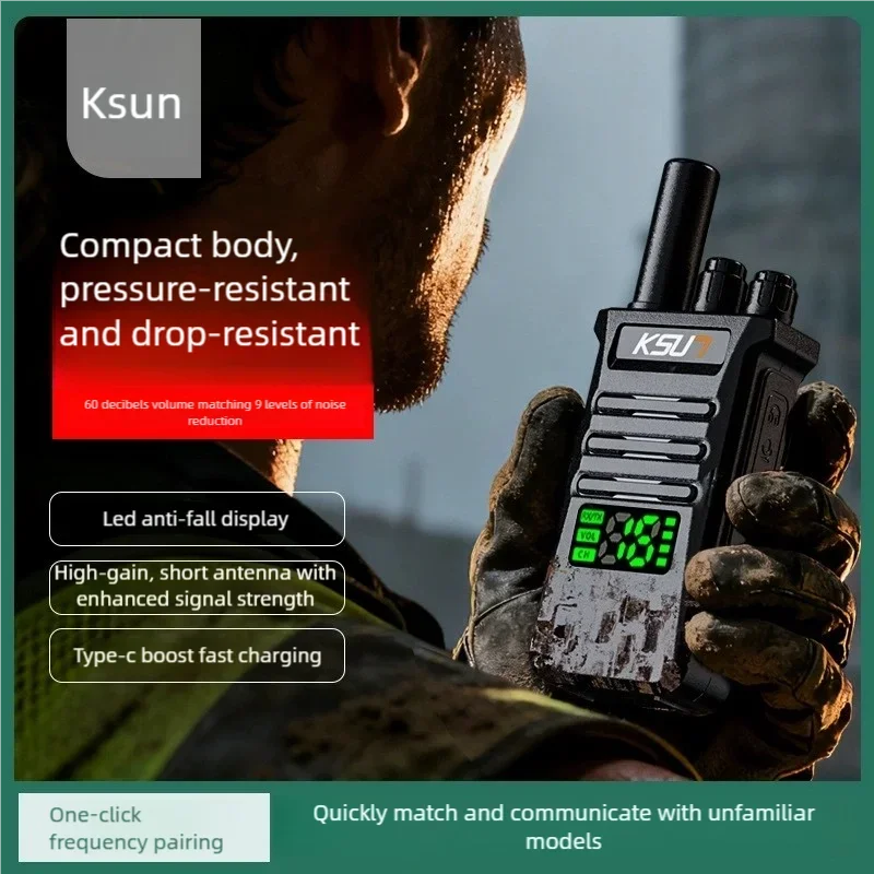 KSUT M5Plus  Walkie Talkie Long Range Professional Waterproof 16CH Amateur Radio Receiver Station VHF Boat Kayaks Marine Radios