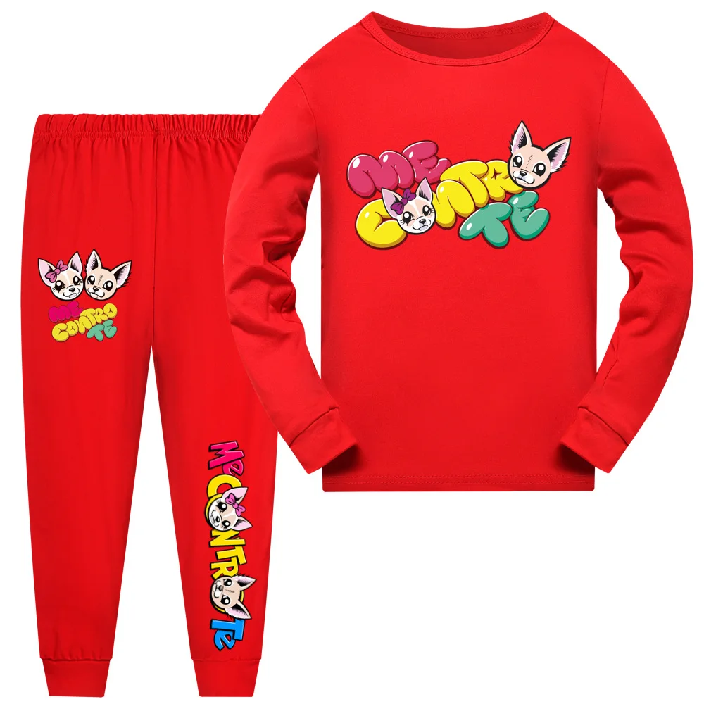 Teenager Boys Casual Sleepwear Anime Me Contro Te Costume Kids Cartoon Pyjama Baby Girls Long Sleeve T Shirt Pants 2pcs Sets