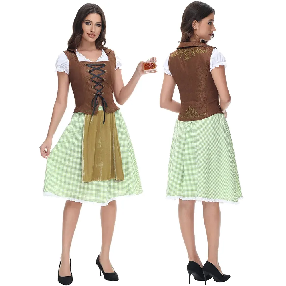 

Woman Oktoberfest Costume Traditional German Bavarian Beer Girl Costume Beer Girl Maid Party Cosplay Costumes