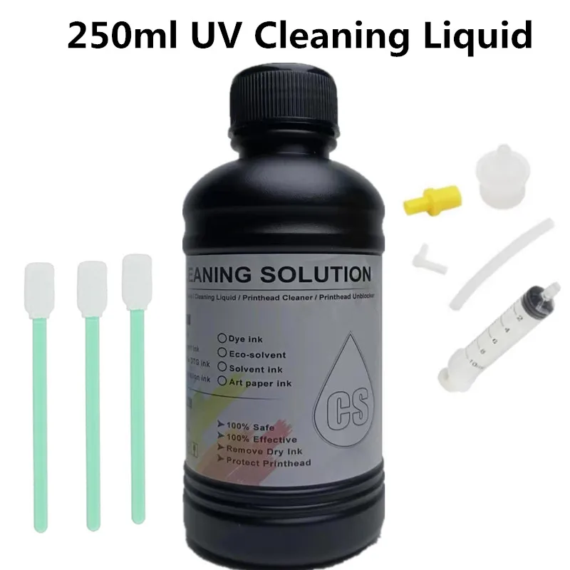 250ML UV Cleaning Liquid For Epson Roland Mimaki UV Printer Cleaning Fluid For UV Printhead Cleaning Solution UV Ink Cleaner