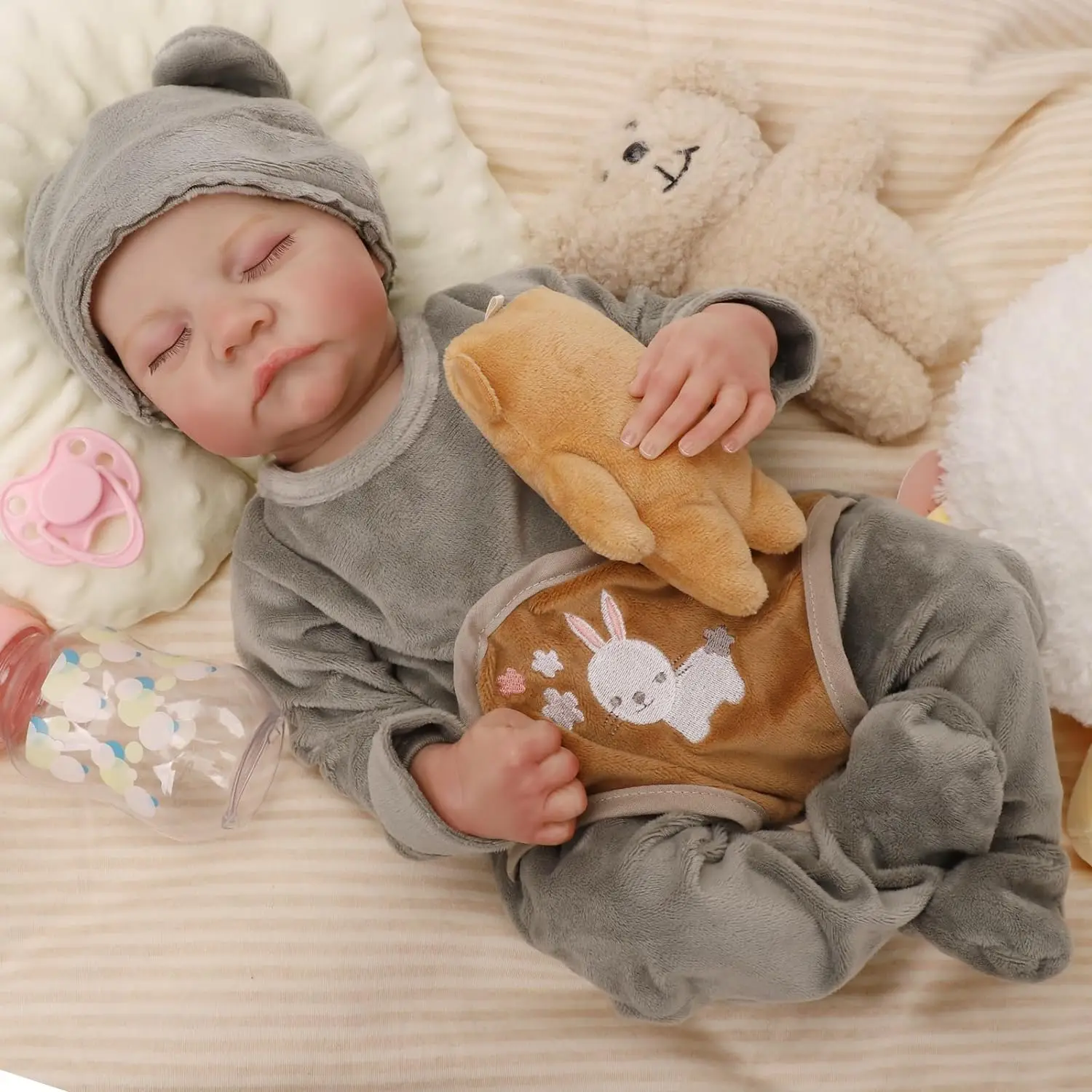 

Reborn Doll 45cm Realistic Reborn Baby Dolls Lifelike Silicone Full Body Real Life Baby Boy Dolls Children Girls Gift Dolls