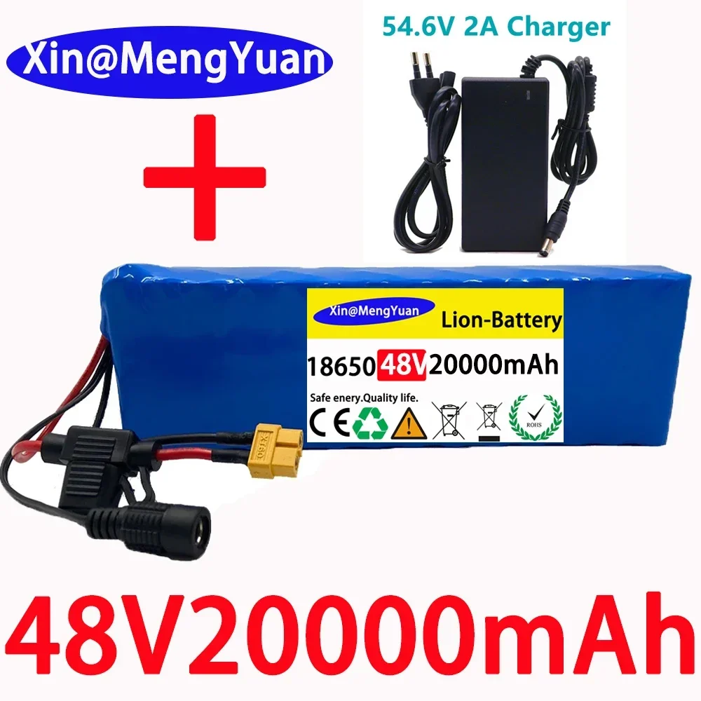 For Electric Bike 48v 20Ah 28Ah 40Ah 58Ah18650 Li-ion Battery Pack 13S2P Bike Conversion Kit Bafang 1000w and 54.6V 2A Charging