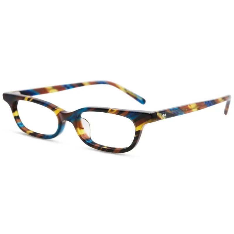 Belight Optical Unisex Men Women Vintage Cat Eye Shape Thick Acetate Handmade Acetate Retro Vintage Eyeglasses Frame 9663