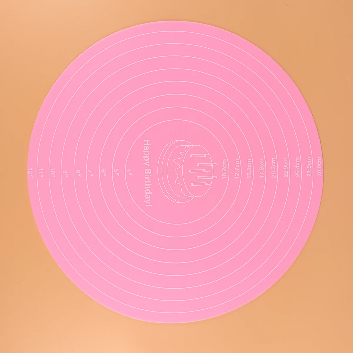 

12 Inch Round Silicone Cake Board Mat Non-Slip Baking Turntable Base For Wedding Cupcake Decorating Display Plate Lightweight