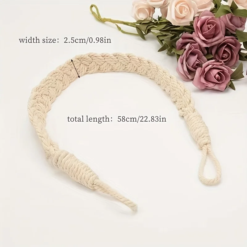 Handmade twisted rope curtain tiebacks, suitable for living room and bedroom home decoration.