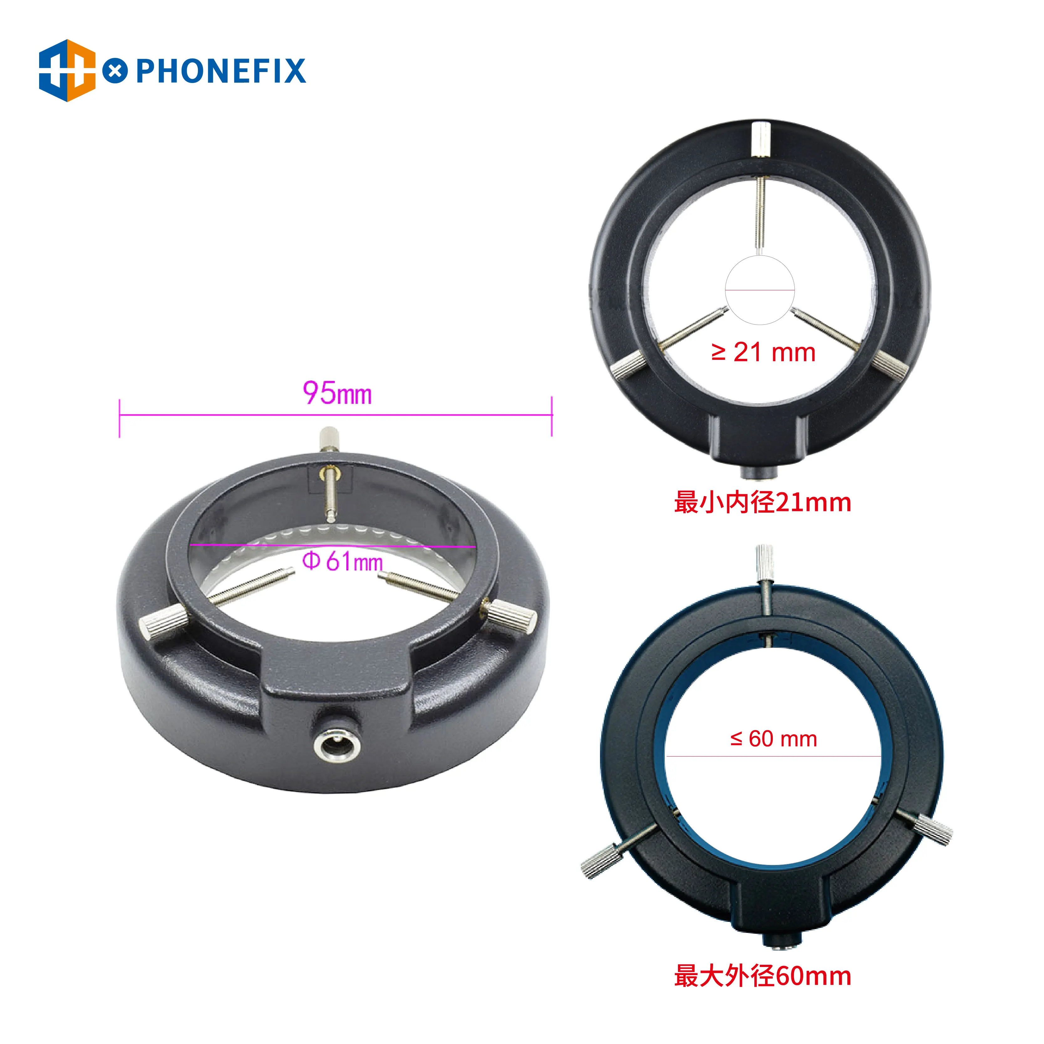 Adjustable 144 LED Ring Light illuminator Lamp For Industry Stereo Microscope Digital Camera Magnifier with AC Power Adapter
