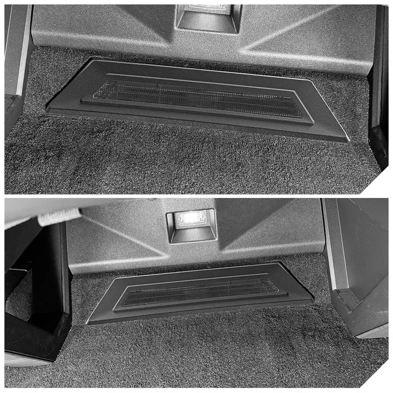 ل تسلا Cybertruck 2024 ABS مكيف الهواء تحت المقعد منفذ صافي قذيفة اكسسوارات السيارات تحت مقعد تنفيس الهواء الغطاء الواقي