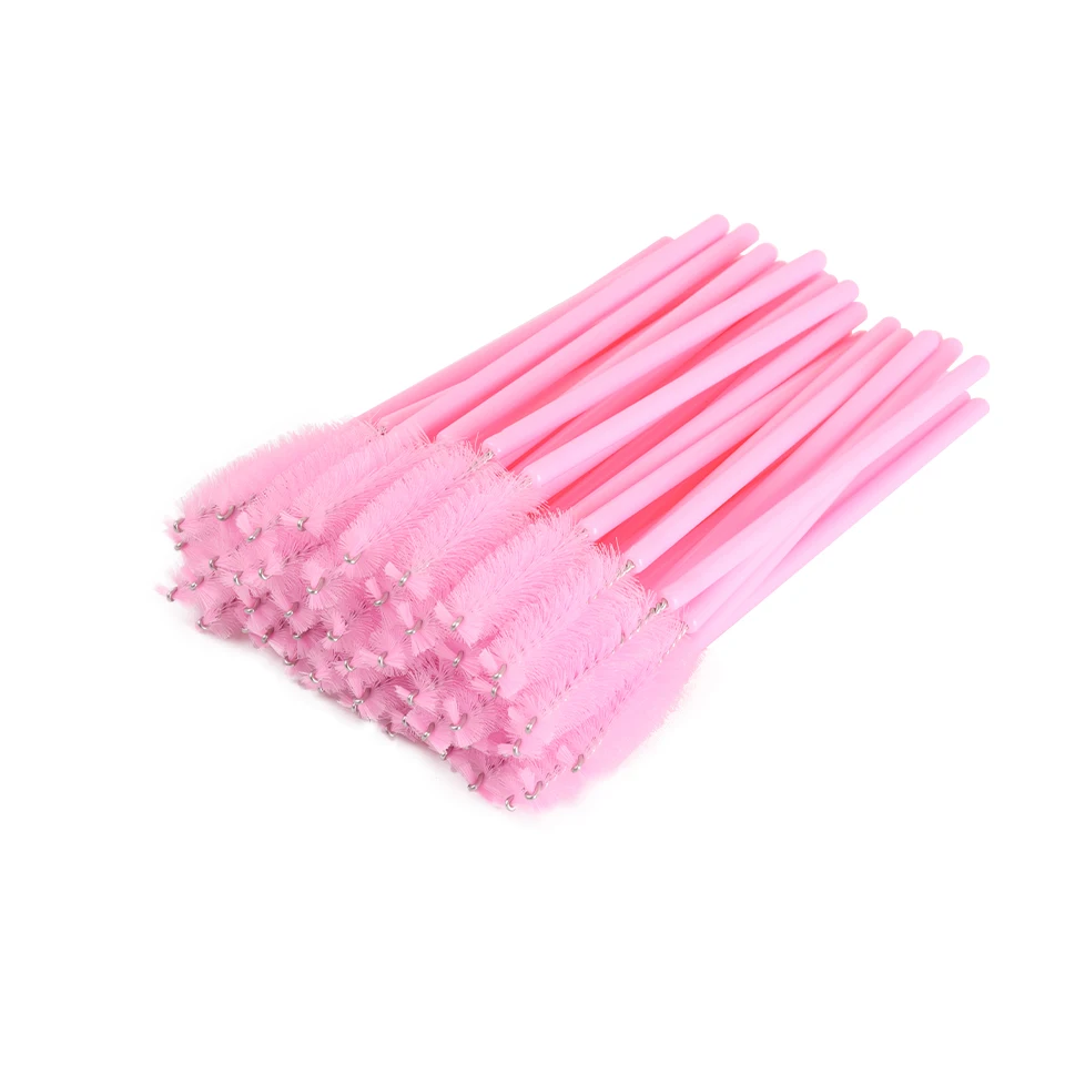 50/100 Uds cepillo de pestañas desechable profesional varitas para rímel aplicador carretes pestañas juego de brochas cosméticas herramienta de maquillaje