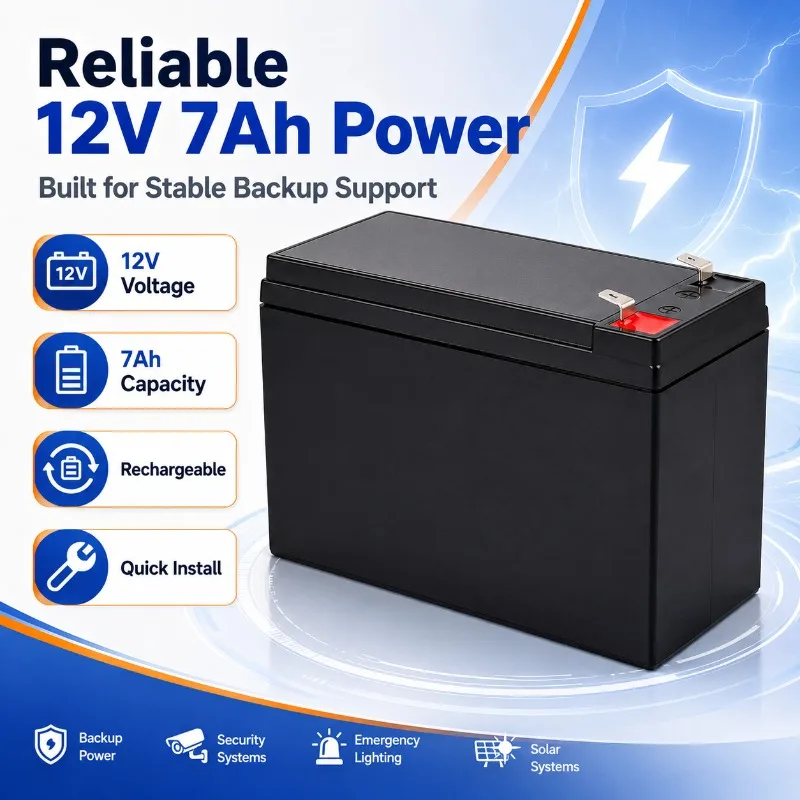 12V7.0AH Lead-acid Battery Security Monitoring Fire Protection Battery Solar Cell  Elevator Long  Life Endurance Battery