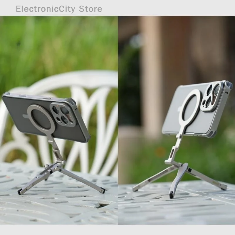 

складной штатив для телефона Android, 1 шт., подставка для телефона, держатель для телефона с холодным башмаком, магнитный карманный штатив для телефона с крючком