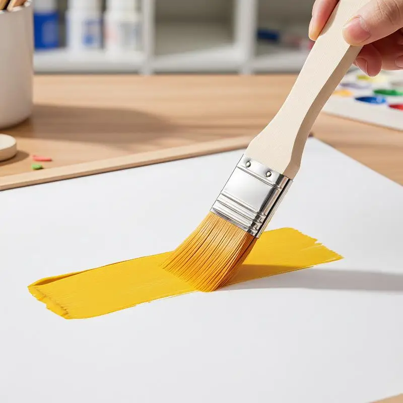 10pcs Nylon Paint Brushes Flat Wide Trim Oil Art Brush Set for DIY Wall Cabinet Furniture Painting Projects