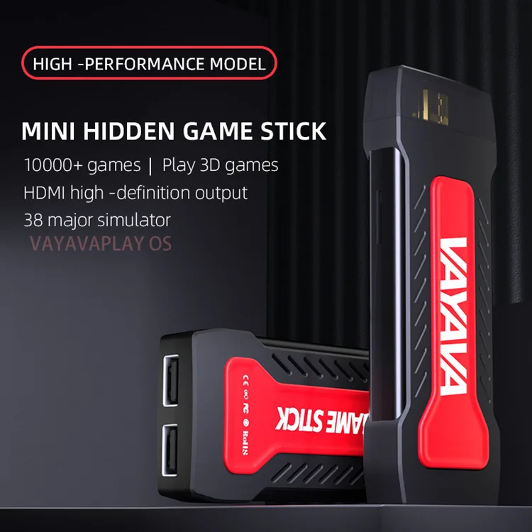 لعبة فيديو Stick Lite 4K لعبة فيديو GD30 وحدة تحكم 64 جيجابايت وحدة تحكم لاسلكية مزدوجة لعام 20000 ألعاب ريترو هدية عيد الميلاد للأطفال