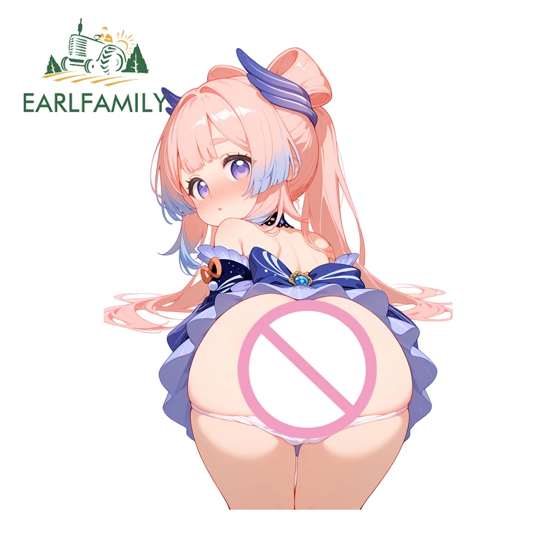 

EARLFAMILY Beautiful Genshin Impact Auto Car Stickers DIY Occlusion Scratch Racing Accessories Car Styling 3D Vinyl Auto Decal