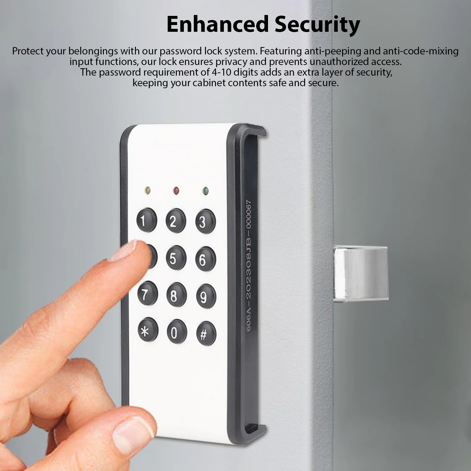 قفل خزانة ذكي بكلمة مرور بدون مفتاح قفل إلكتروني للخزانة لدرج الصدر الخشبي إنذار الجهد المنخفض من النوع C