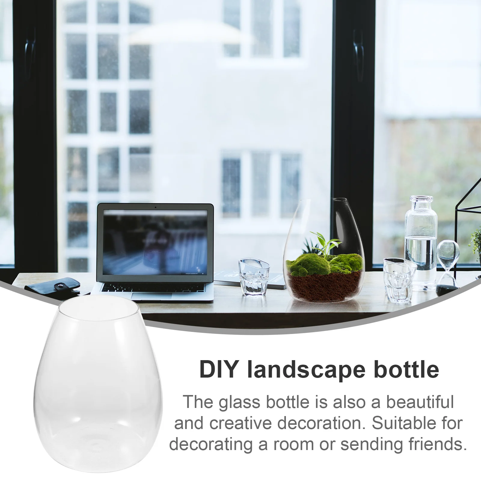 

Glass Planter Micro-Landscape Ecological Bottle DIY Moss Plant Container Simple Artistic Design Indoor Decoration