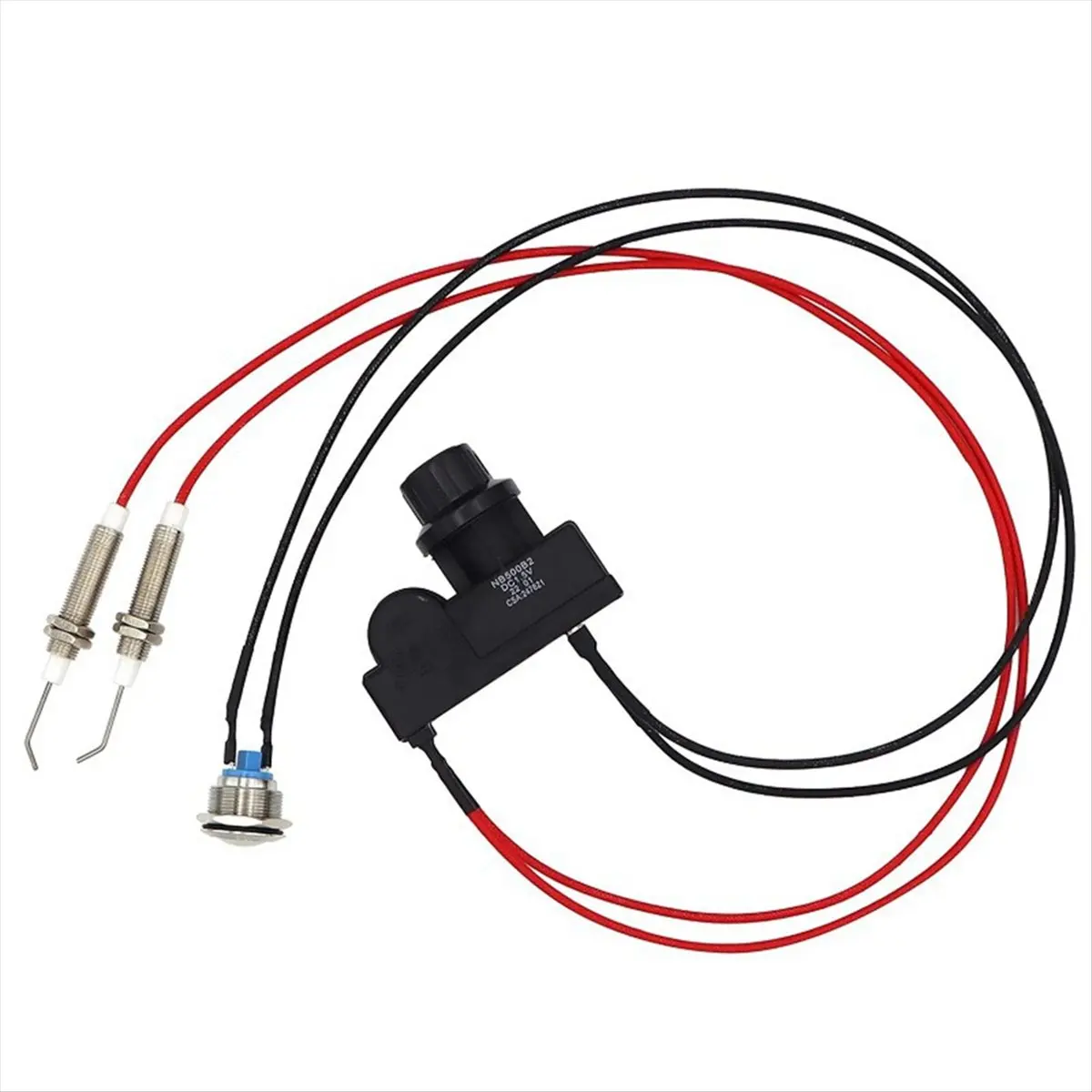 ABUA Gas Grill Igniter Push Button Control Automatic Switch Ignition AA Battery with Electrode Spark Ignitor for Gas Grill