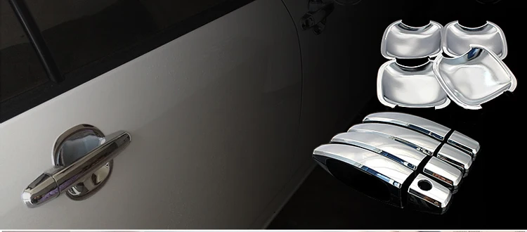 For KIA Spectra 2004-2009 Cerato Chrome Trim Exterior Door Handle Covers 2005 2006 2007 2008 Accessories Stickers Car Styling