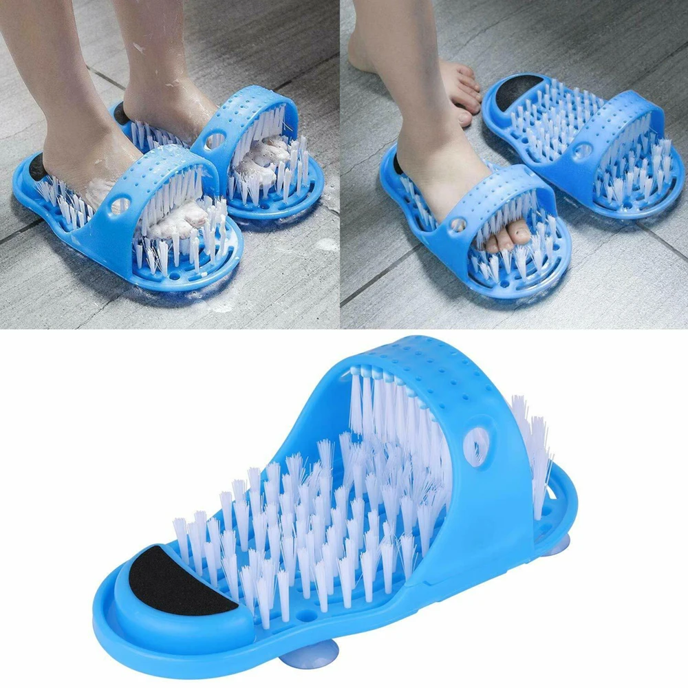 

Washing Massage Slippers Lazy person's Foot-washing Slippers With Tray Attached Foot Scrubbing Dead Skin Removal Massage Slipper
