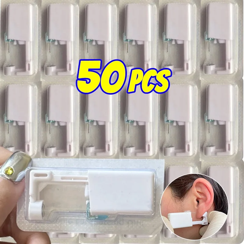 Disposable White Professional Body Piercing Kit Belly Button Safe Piercing Gun Body Piercing Tool Kits Stainless Steel for Women