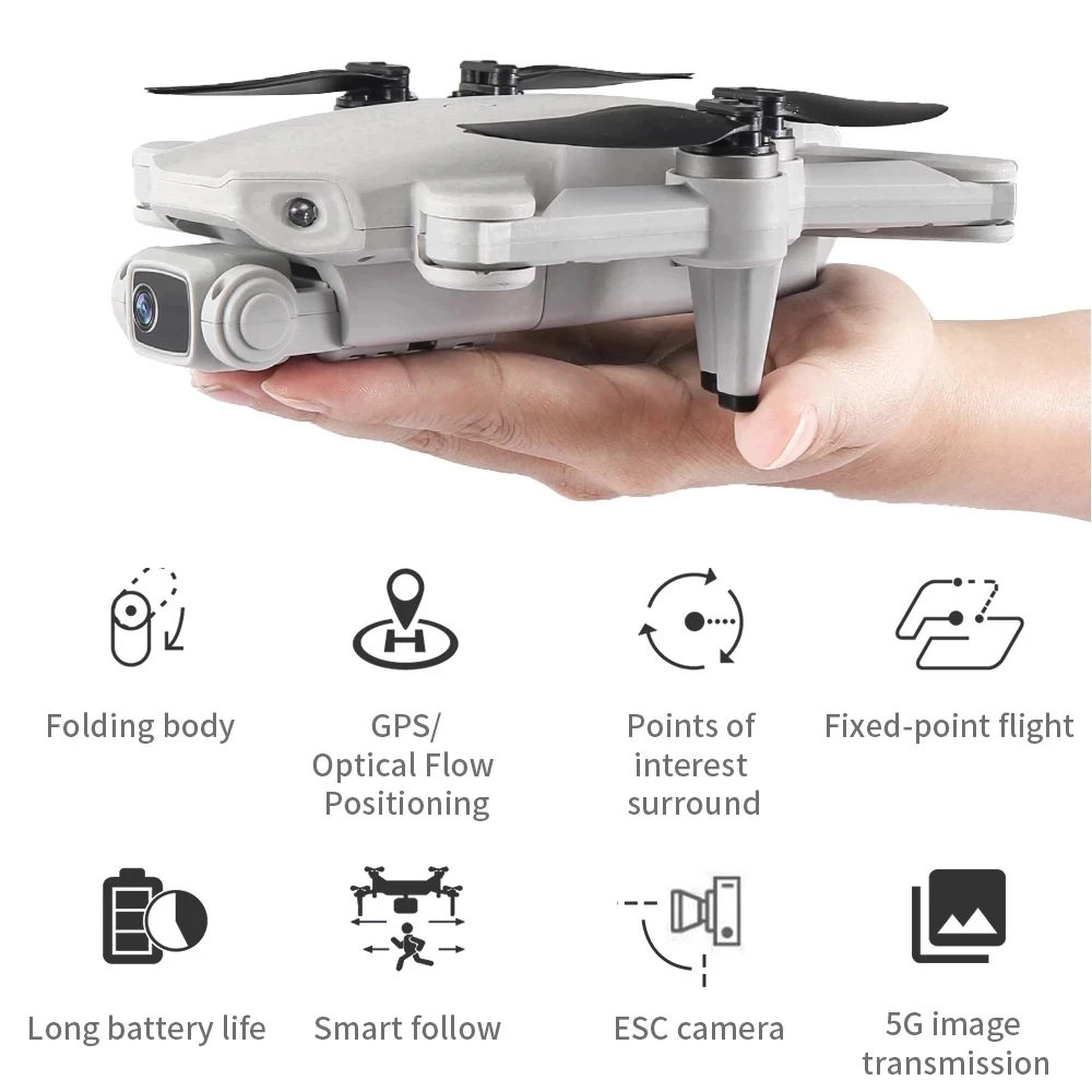 L900 Pro GPS Drone 4K profesjonalny podwójny aparat HD 5G Wifi fotografia bezszczotkowa składany Quadcopter RC odległość 1.2KM Dron zabawka