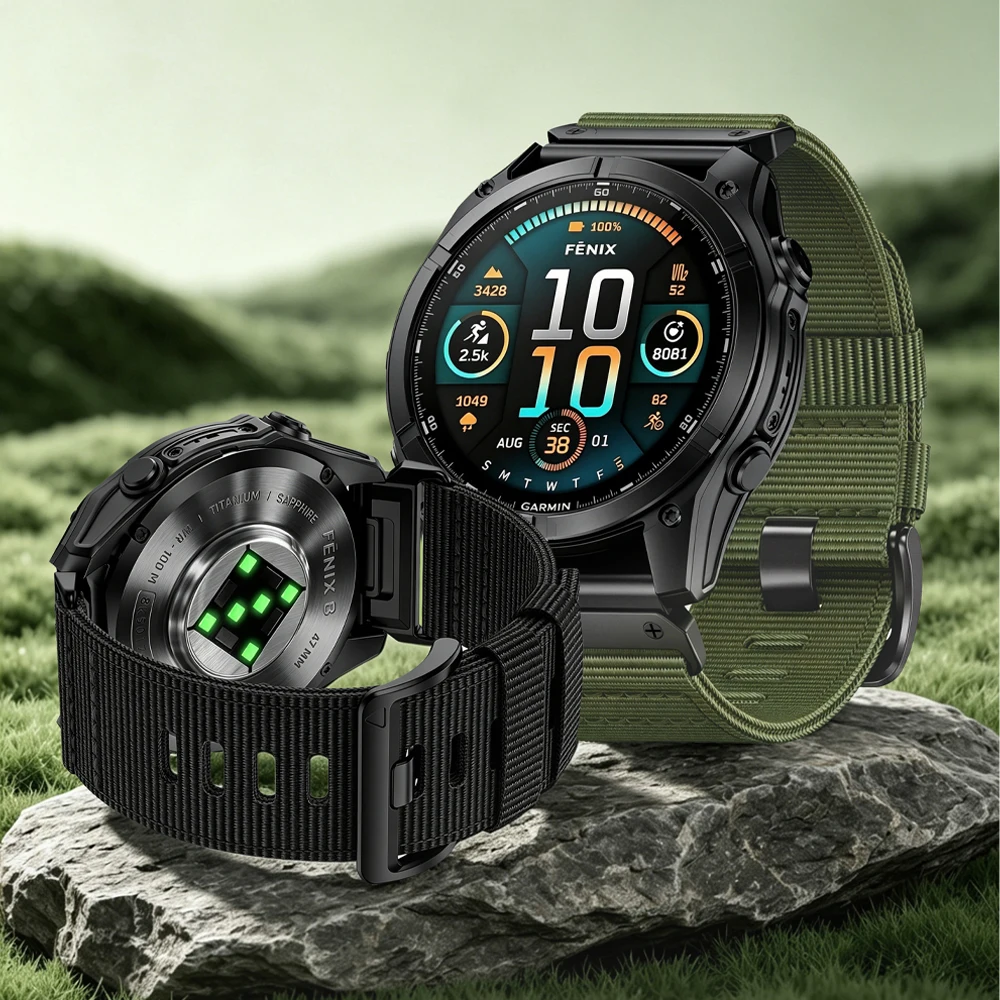 QuickFit 26mm 22mm Nylon Strap For Garmin Tactix 8 51mm 47mm Sports Band For Fenix E 8 Pro 7 7X 6 6X 5X/Epix/Instinct 3 Bracelet