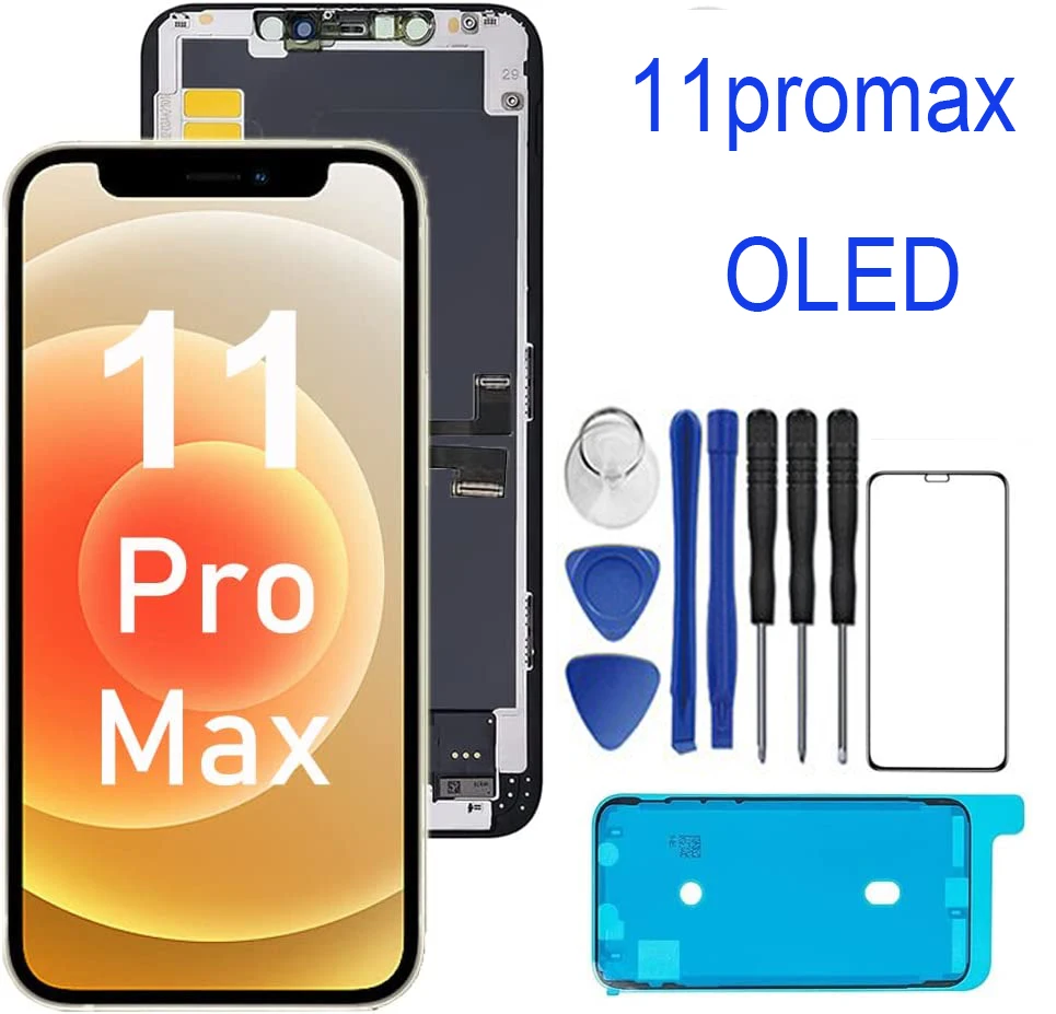 

Дисплей Pantalla OLED для iphone 11 Pro, сенсорный экран с дигитайзером в сборе для iPhone 11 Pro, 11Promax, ЖК-дисплей с 3D сенсорным экраном, замена