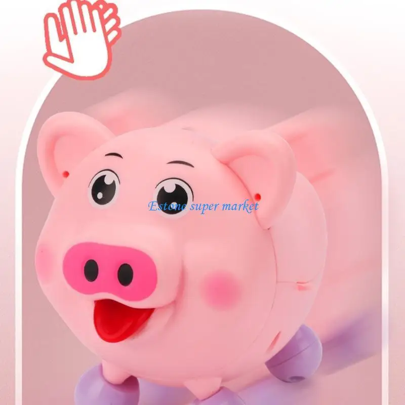 090B ความแปลกใหม่ของเล่นหมูเดินสำหรับเพลงส่องสว่างอัจฉริยะ Jiggly Electric P
