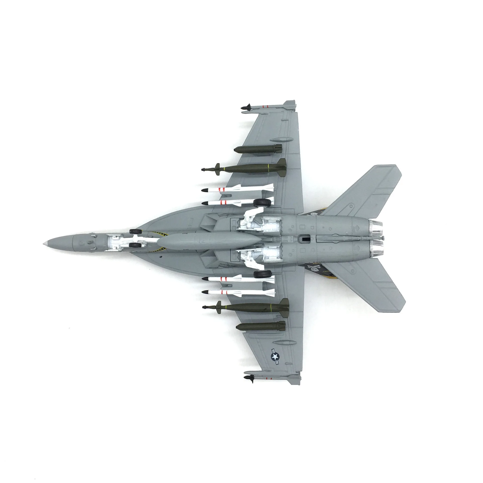 Model aircraft 1:100 scale U.S. F-18B Strike Fighter Simulation Alloy Aircraft Model Plane with Stand for Aviation Enthusiasts