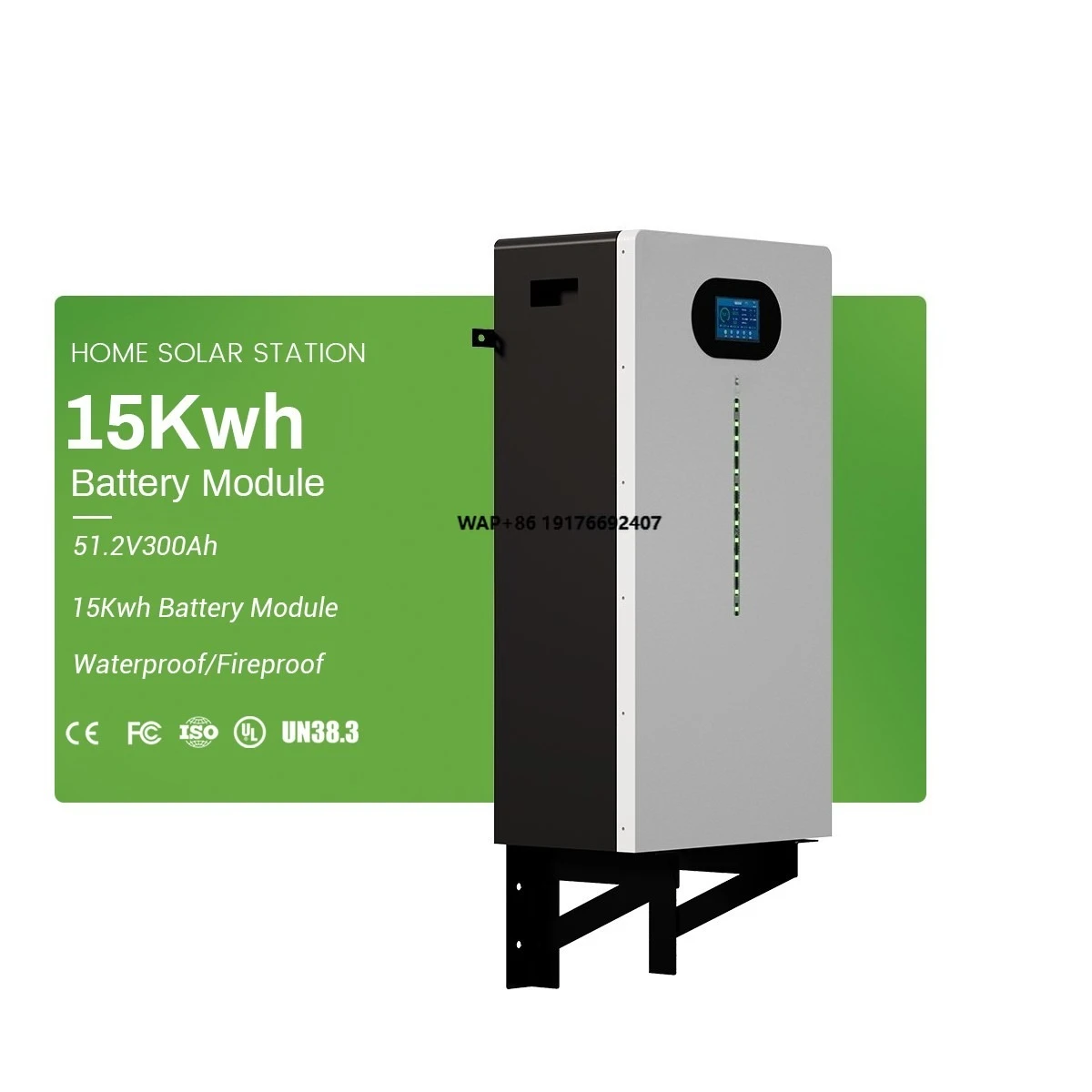 

15Kw Stackable Hybrid Solar Storage Battery System 51.2V LiFePO4 Home Energy Storage Lithium Batteries 280/300/314Ah