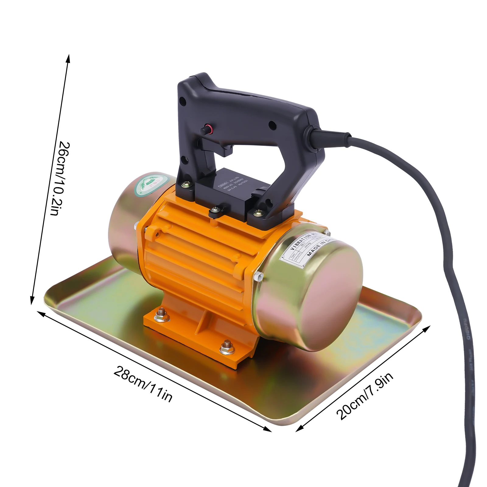 Motore elettrico del vibratore del calcestruzzo di 200KG per l'utensile di costruzione Macchina del vibratore del calcestruzzo del movimento del tavolo tenuto in mano 220V 250W