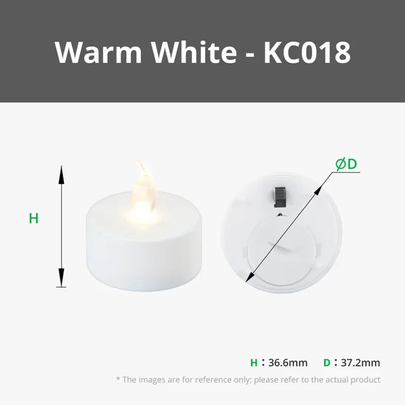 For Bambu lab Model DIY Cute Flame LED Flame Tea Light Candle Set New Year Easter Candle Birthday Party Decoration Warm White