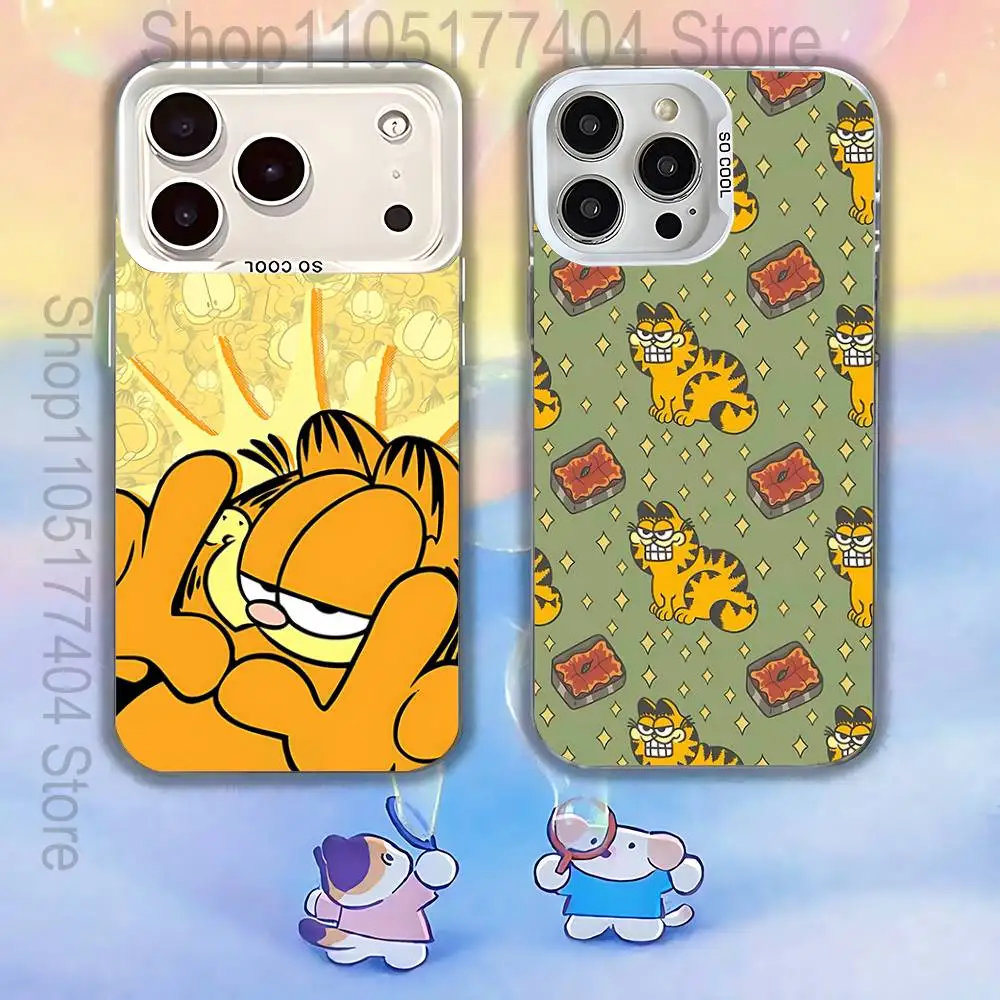 

Gluttonous Cat G-GarfieldeS Phone Case For iPhone 17,16,13,12,X,11,15,14,Pro,Max,Plus,SE4,Air,Mini White IMD HD Matte