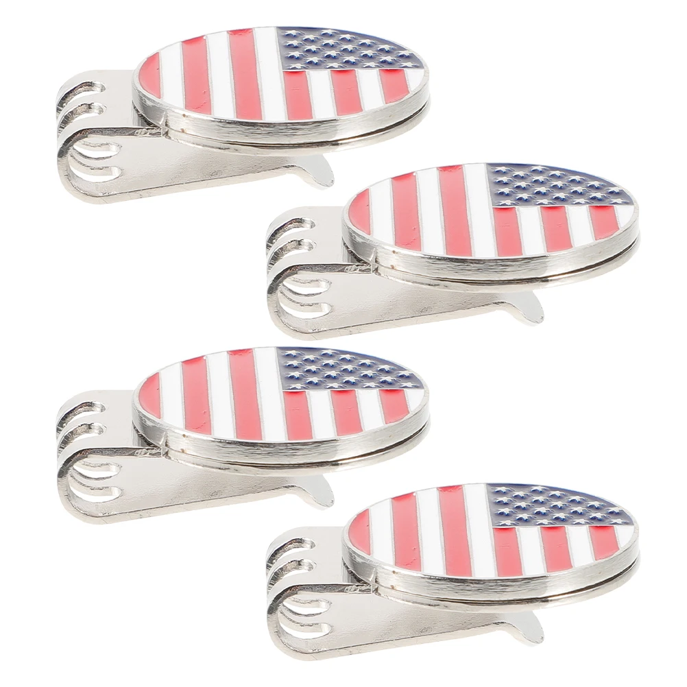 

4 Pcs Golf Hat Clip Storage Magnetic Accessories Zinc Alloy Funny Markers Golfs Accessory Decorative