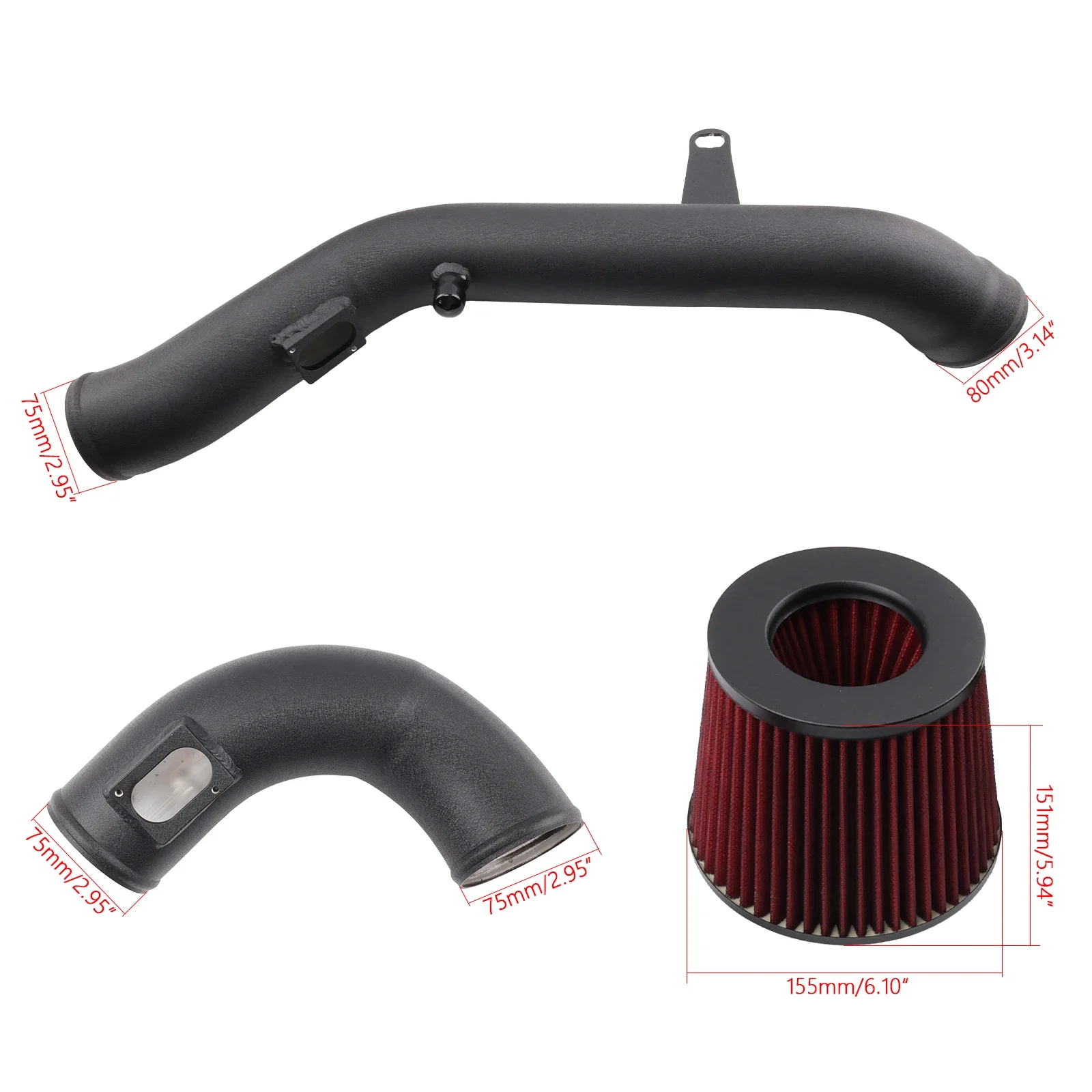 For BMW Cold Air Intake Kit Dual Inverted Filters For  2015-2020 F82, F83 M4, GTS F87 M2 Competition F80 M3