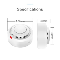 Tuya Wifi Smoke Detector Fire Protection Smoke Alarm Home Security System Firefighter 1 Piece