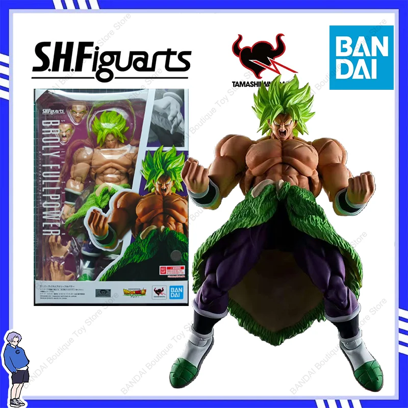 

BANDAI Dragon Ball S.H.Figuarts SHF Broly Super Saiyan Full Power Action Figure 100% Original Anime Model Collection Toy