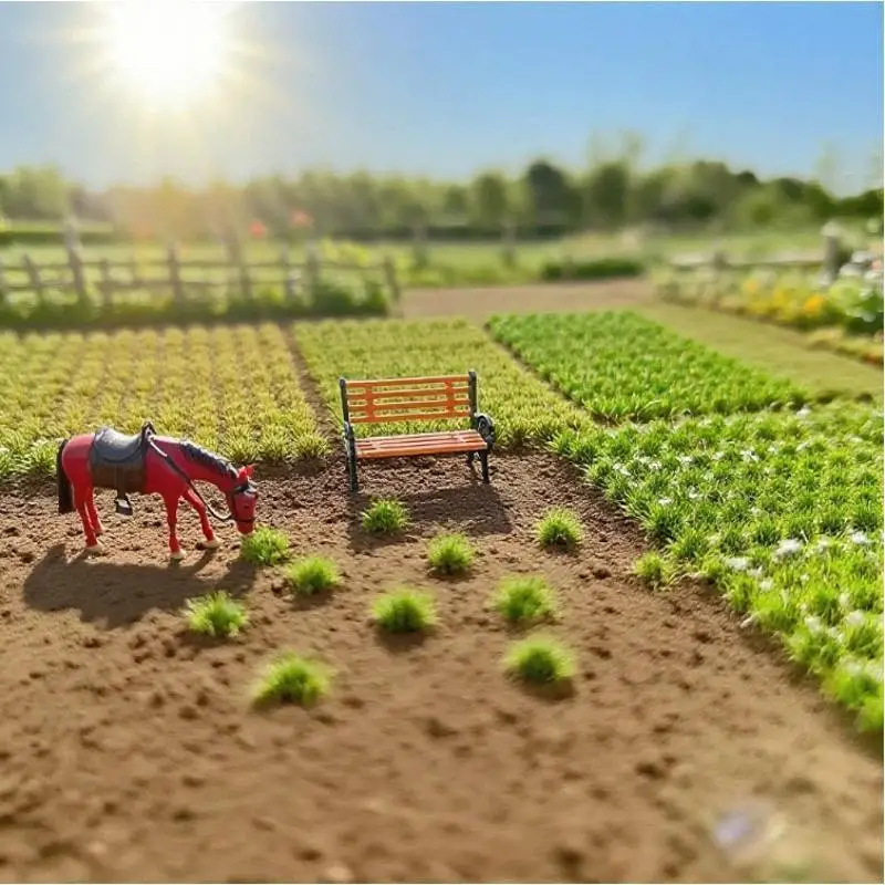 5mm 104Pcs Grass Cluster Building Model Sand Table Miniature Material Simulation Flower Grass Scene DIY Scenario Grass Cluster