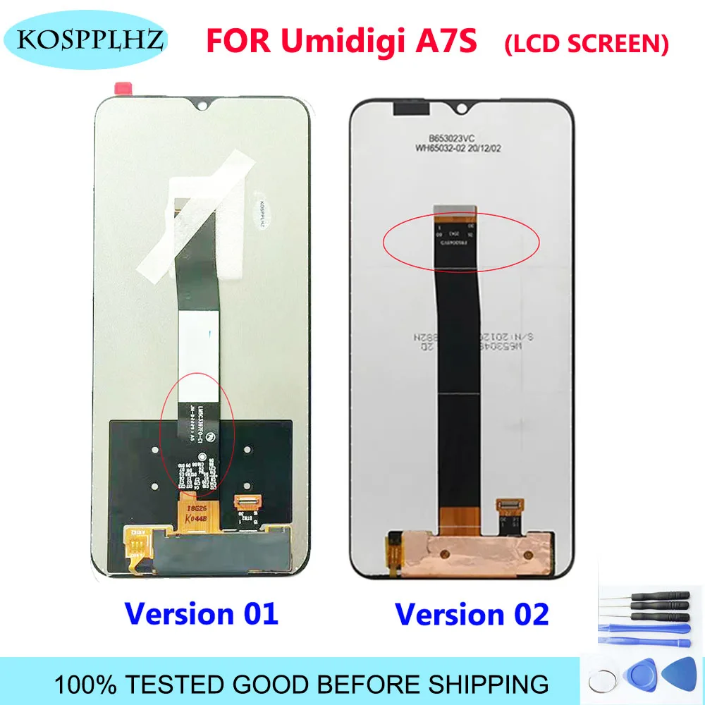 100% اختبار جديد ل UMIDIGI A7S عرض LCD + مجموعة المحولات الرقمية لشاشة تعمل بلمس استبدال UMIDIGI_A7S_20210823 الإصدار #1