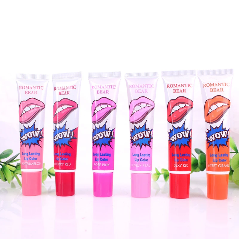 Amazing Long Lasting Sexy Tearing Lip Gloss Women 6-Color Waterproof Peel off Lip Gloss Mask Moisturizer Tear Pull Lip Tint