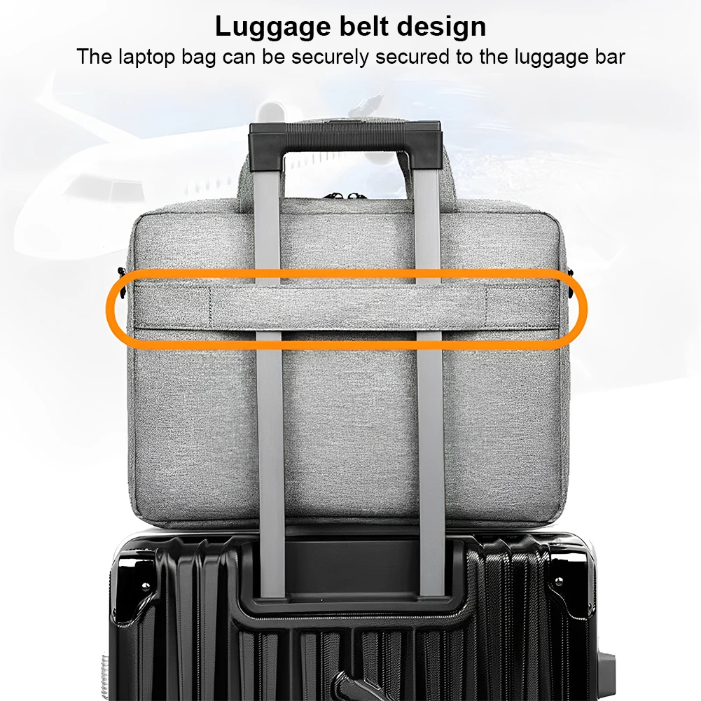 Laptop Carrying Case Shockproof Laptop Crossbody Bag Waterproof Tablet Sleeve Case 3 Compartments Laptop Protective Bag