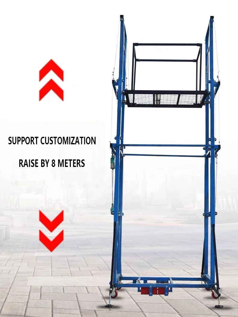 2m Electric lifting scaffolding with CE for Paint the wall can load capacity 500kg