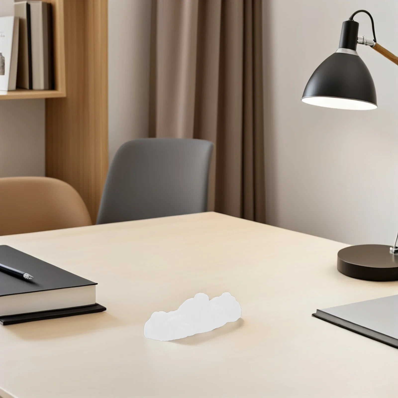 ملحق سطح المكتب الزجاجي ذو الوزن الورقي للخط الفني مع حامل أدوات كتابة قوي بنمط جبل واقعي #2