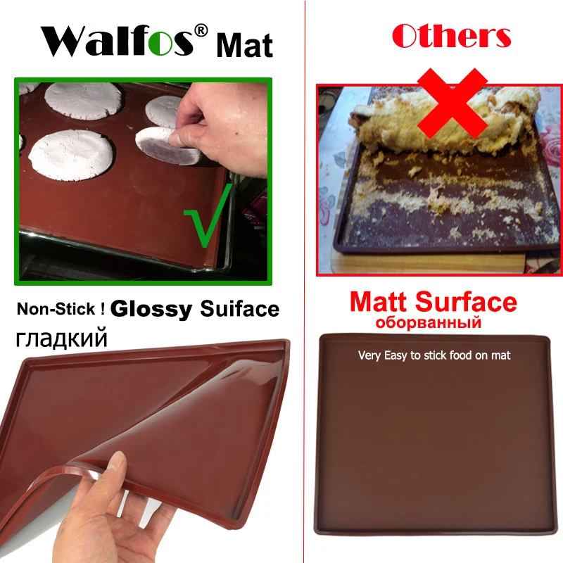 WALFOS tappetino da forno in Silicone per uso alimentare tappetino per torta multifunzione fai da te fodera per forno antiaderente Pad Swiss Roll