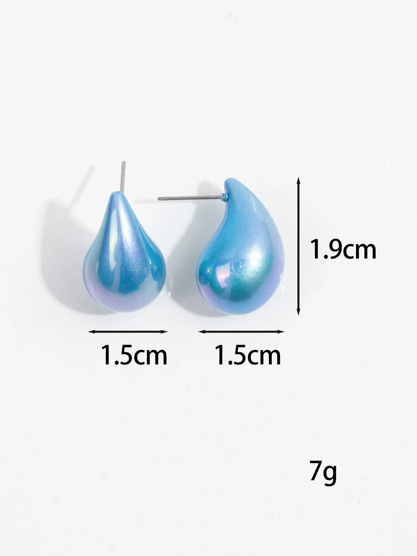 New Glossy Acrylic Small Waterdrop Earrings Dupes for Women Lightweight Bright Colorful Chunky Tear Drop Earring Fashion Jewelry