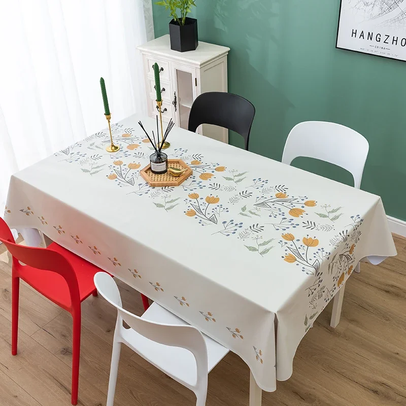 Simple Small Fresh Printing Home Rectangular Tablecloths for Table Party Decoration Waterproof Anti-stain Nappe De Table