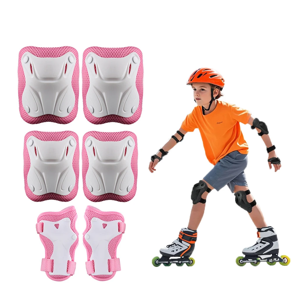 Knee Pads for Kids Protective Gear Set with Knee Pads Elbow Pads & Wrist Guards Ideal for Girls Boys Skating Skateboard Scooter