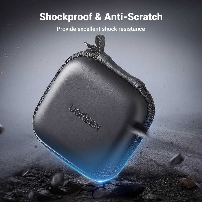 UGREEN Earphone Case Hard Headphone Bag for Airpods Earpods Sennheiser Ear Pads Wireless Bluetooth Earphone Accessories